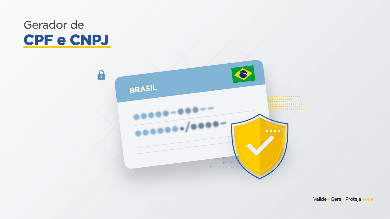 Gerador de CPF e CNPJ Online — Validar e Gerar para Testes