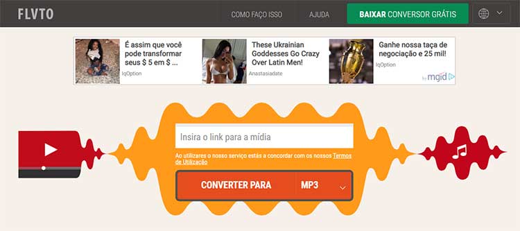 Melhores conversores de video youtube flvto — passo 5